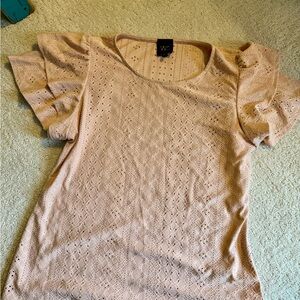 W5 Blush Eyelet Women's Blouse